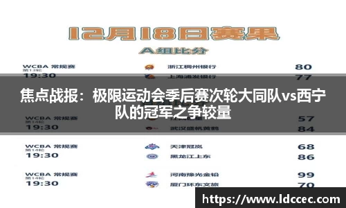 焦点战报：极限运动会季后赛次轮大同队vs西宁队的冠军之争较量
